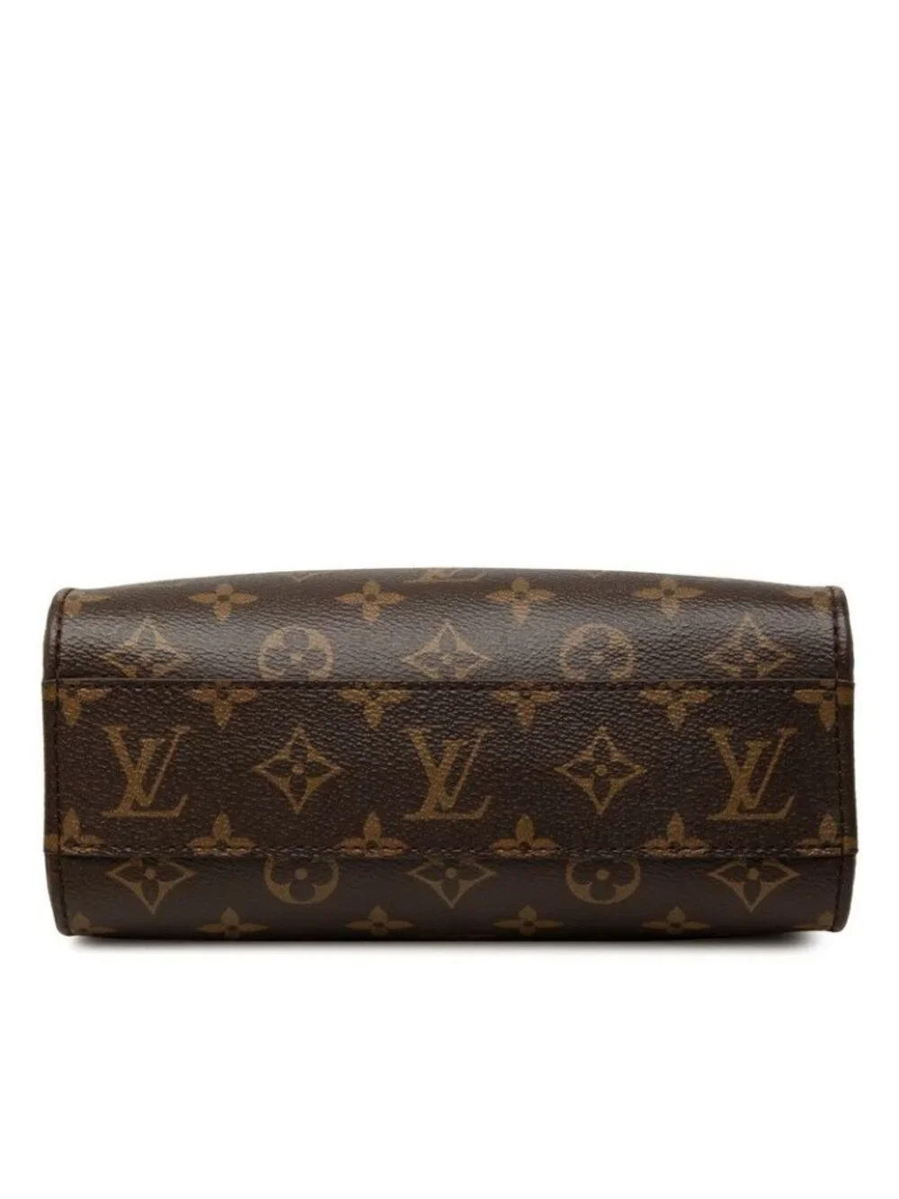 Louis Vuitton Monogram Sac Plat BB 2-Way Shoulder Bag Brown Leather